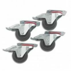 Rollen Für Strandkörbe - 4 Lenkrollen - Rad-Ø 80 Mm - Bauhöhe 100 Mm - Tragkraft/Set 200 Kg