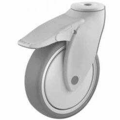 Apparate Lenkrolle - Mit Doppelstopp - Rad-Ø 100 Bis 125 Mm - Bauhöhe 135 Bis 161 Mm - Tragkraft 100 Bis 125 Kg