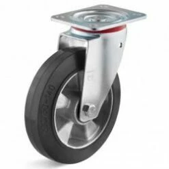 Lenkrolle - Elastik-Vollgummirad EL - Rad-Ø 100 Bis 200 Mm - Bauhöhe 128 Bis 245 Mm - Tragkraft 180 Bis 400 Kg