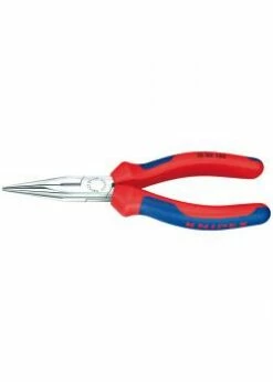 Flachrundzange Mit Schneide - Verchromt - Mit Mehrkomponenten-Hüllen