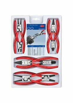 Sicherungsringzangen-Set - 8-teilig - Gerade/gebogene Spitzen