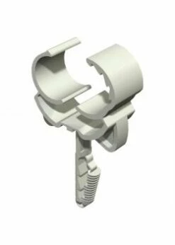 Steck-Click Schelle - Polyamid - Farbe Lichtgrau - VE 100 Stück