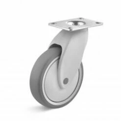 Apparate-Lenkrolle - Thermoplastrad - Rad-Ø 100 Bis 125 Mm - Bauhöhe 140 Bis 166 Mm - Tragkraft 100 Kg