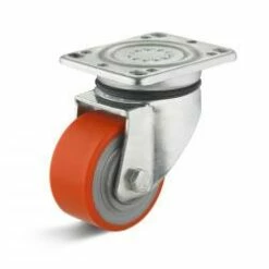 Schwerlast-Lenkrolle - Polyurethanrad - Kugellager - Rad-Ø 100 Mm - Bauhöhe 148 Mm - Tragkraft 450 Kg