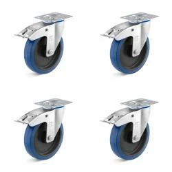 Rollenset - 4 Schwerlast-Lenkrollen - Rad-Ø 80 Bis 200 Mm - Bauhöhe 100 Bis 235 Mm - Tragkraft/Set 300 Bis 1050 Kg 3 Rollenset - 4 Schwerlast-Lenkrollen - Rad-Ø 80 Bis 200 Mm - Bauhöhe 100 Bis 235 Mm - Tragkraft/Set 300 Bis 1050 Kg