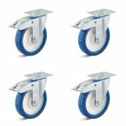 Rollenset - 4 Schwerlast-Lenkrollen - Rad-Ø 80 Bis 200 Mm - Bauhöhe 100 Bis 235 Mm - Tragkraft/Set 450 Bis 1200 Kg