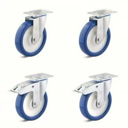 Rollen-Set - 4 Schwerlast-Lenkrollen - Rad-Ø 80 Bis 200 Mm - Bauhöhe 100 Bis 235 Mm - Tragkraft/Set 450 Bis 1200 Kg 3 Rollen-Set - 4 Schwerlast-Lenkrollen - Rad-Ø 80 Bis 200 Mm - Bauhöhe 100 Bis 235 Mm - Tragkraft/Set 450 Bis 1200 Kg