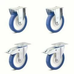 Rollenset - 2 Lenk- Und 2 Bockrollen - Rad-Ø 80 Bis 200 Mm - Bauhöhe 100 Bis 235 Mm - Tragkraft/Set 450 Bis 1200 Kg