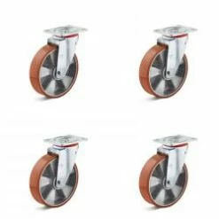 Rollenset - 4 Lenkrollen - Rad-Ø 125 Bis 200 Mm - Bauhöhe 155 Bis 245 Mm - Tragkraft/Set 1050 Bis 1500 Kg