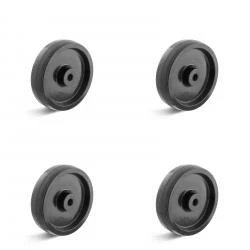 Räderset - 4 Kunststoffräder - Hitzebeständig - Gleitlager - Rad-Ø 80 Bis 200 Mm - Tragkraft/Set 450 Bis 900 Kg 3 Räderset - 4 Kunststoffräder - Hitzebeständig - Gleitlager - Rad-Ø 80 Bis 200 Mm - Tragkraft/Set 450 Bis 900 Kg