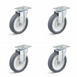 Rollenset - 4 Lenkrollen - Rad-Ø 80 Bis 200 Mm - Bauhöhe 100 Bis 235 Mm - Tragkraft/Set 360 Bis 1050 Kg