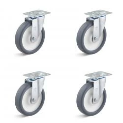 Rollenset - 4 Lenkrollen - Rad-Ø 80 Bis 200 Mm - Bauhöhe 100 Bis 235 Mm - Tragkraft/Set 360 Bis 1050 Kg 3 Rollenset - 4 Lenkrollen - Rad-Ø 80 Bis 200 Mm - Bauhöhe 100 Bis 235 Mm - Tragkraft/Set 360 Bis 1050 Kg