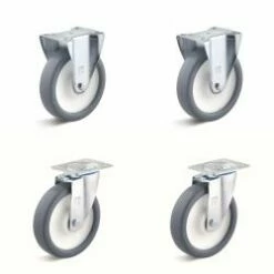 Rollenset - 2 Lenk- Und 2 Bockrollen - Rad-Ø 80 Bis 200 Mm - Bauhöhe 100 Bis 235 Mm - Tragkraft/Set 360 Bis 1050 Kg