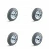 Vollgummiräder - 4 Stück - Rollenlager - Rad-Ø 80 Bis 200 Mm - Tragkraft/Set 150 Bis 600 Kg
