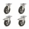 Rollenset - 4 Lenkrollen - Rad-Ø 125 Bis 200 Mm - Bauhöhe 155 Bis 245 Mm - Tragkraft/Set 600 Bis 1200 Kg