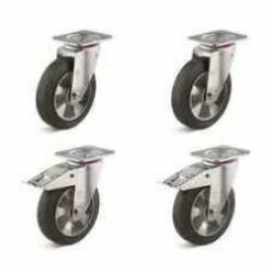 Rollenset - 4 Lenkrollen - Rad-Ø 125 Bis 200 Mm - Bauhöhe 155 Bis 245 Mm - Tragkraft/Set 600 Bis 1200 Kg