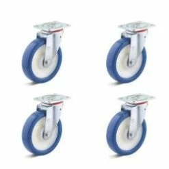 Rollenset - 4 Lenkrollen - Rad-Ø 80 Bis 200 Mm - Bauhöhe 108 Bis 245 Mm - Tragkraft/Set 360 Bis 1050 Kg