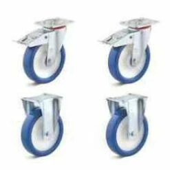 Rollenset - 2 Lenk- Und 2 Bockrollen - Rad-Ø 80 Bis 200 Mm - Bauhöhe 108 Bis 245 Mm - Tragkraft/Set 450 Bis 1500 Kg