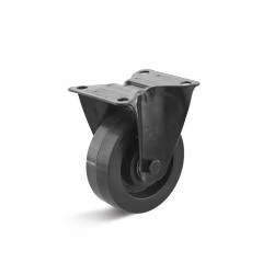 Bockrolle - Elastik-Vollgummirad - Rollenlager - Rad-Ø 100 Mm - Bauhöhe 125 Mm - Tragkraft 200 Kg - Schwarz 3 Bockrolle - Elastik-Vollgummirad - Rollenlager - Rad-Ø 100 Mm - Bauhöhe 125 Mm - Tragkraft 200 Kg - Schwarz