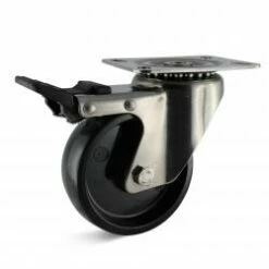 Lenkrolle - Kunstoffrad - Feststeller - Rad Ø 80 Bis 100 Mm - Bauhöhe 108 Bis 128 Mm - Tragkraft 170 Bis 190 Kg