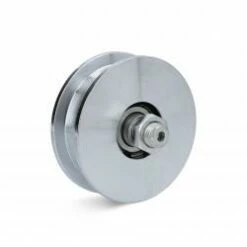 Laufrolle - Stahl Verzinkt - Kantige Nut - 2 Kugellager - Rad-Ø 120 Mm - Tragkraft 500 Kg