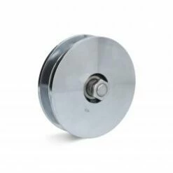 Laufrolle - Stahl Verzinkt - Kantige Nut - 2 Kugellager - Rad-Ø 160 Mm - Tragkraft 650 Kg