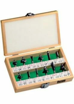 Fräsersatz HM 12-teilig, Im Holzskasten, FORUM