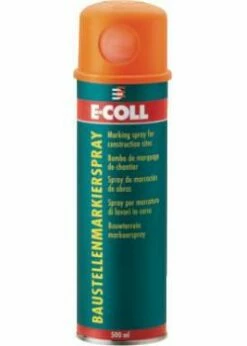 E-COLL Baustellenmarkierspray - Auf Acrylat-Basis - Rot/ Pink/ Gelb/ Blau - 500ml - VE 12 Stück