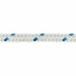 Schotleine - Polyester - Geflochten - 16-fach - Reißfest - Nassfest - Weiß/blau - Auf Spule - Preis Per Rolle