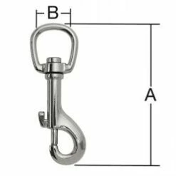 Karabinerhaken - Stahl - Vernickelt - SB-verpackt - Preis Per VE