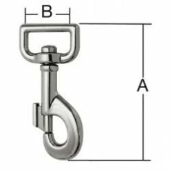Karabiner-Haken - Für Gurte - Vernickelt - 80 X 26 Mm - VE 5 Stück - Preis Per VE