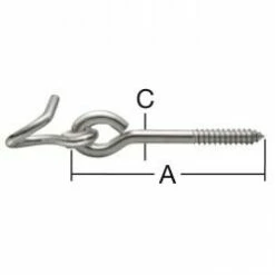 Spiralhaken - Verzinkt - Mit Holzschraubengewinde - VE 10 Stück - Preis Per VE