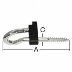 Schaukelhaken - Verzinkt - Mit Holzschraubengewinde - TÜV-geprüft - VE 10 Stück - Preis Per VE