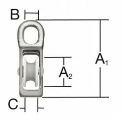 Bockseilrolle -Stahl - Verzinkt - SB-verpackt - VE 5 Stück - Preis Per VE