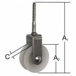 Vogelrolle - Verzinkt - Rolle Aus Kunststoff - SB-verpackt - VE 5 Stück - Preis Per VE