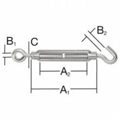 Spannschloss - Haken/ Öse - SB-verpackt - Preis Per VE