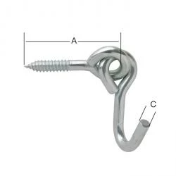 Hängemattenhaken - Verzinkt - Ringschraube Mit Holzgewinde - VE 5 Stück - Preis Per VE 3 Hängemattenhaken - Verzinkt - Ringschraube Mit Holzgewinde - VE 5 Stück - Preis Per VE