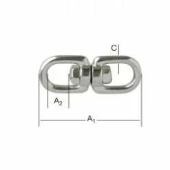 Wirbel - Auge/Auge - Edelstahl (V2A) - VE 10 Stück - Preis Per VE