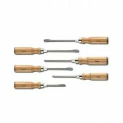 Schraubendreher-Satz 6-tlg. - Mit Holzheft - S/PH/PZ - 6-kant