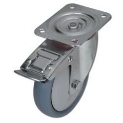 Apparate-Lenkrolle Mit Doppelstopp - Rad-Ø 80 Bis 200 Mm - Bauhöhe 100 Bis 235 Mm - Tragkraft 80 Bis 220 Kg 3 Apparate-Lenkrolle Mit Doppelstopp - Rad-Ø 80 Bis 200 Mm - Bauhöhe 100 Bis 235 Mm - Tragkraft 80 Bis 220 Kg