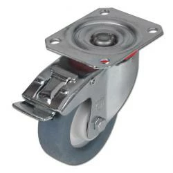 Apparate-Lenkrolle Mit Doppelstopp - Rad-Ø 80 Bis 250 Mm - Bauhöhe 100 Bis 290 Mm - Tragkraft 120 Bis 400 Kg 3 Apparate-Lenkrolle Mit Doppelstopp - Rad-Ø 80 Bis 250 Mm - Bauhöhe 100 Bis 290 Mm - Tragkraft 120 Bis 400 Kg