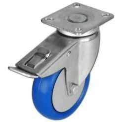 Apparate-Lenkrolle Mit Doppelstopp - Rad-Ø 100 Bis 125 Mm - Bauhöhe 138 Bis 161 Mm - Tragkraft 90 Bis 110 Kg