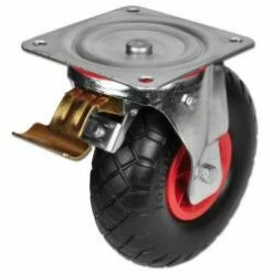 Lenkrolle - Polyurethanrad - Rollenlager - Rad-Ø 246 Mm - Bauhöhe 288 Mm - Tragkraft 125 Kg