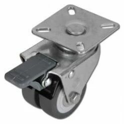 Apparate-Doppelrolle Mit Feststeller - Rad-Ø 50 Bis 75 Mm - Bauhöhe 75 Bis 102 Mm - Tragkraft 60 Bis 80 Kg