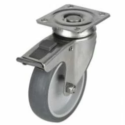 Apparate-Lenkrolle Mit Doppelstopp - Rad-Ø 50 Bis 100 Mm - Bauhöhe 70 Bis 133 Mm - Tragkraft 40 Bis 80 Kg