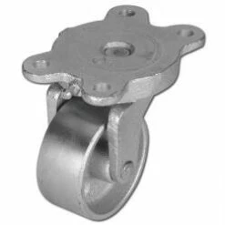 Temperguss-Lenkrolle - Graugussrad - Gleitlager - Rad-Ø 65 Mm - Bauhöhe 90 Mm - Tragkraft 150 Kg