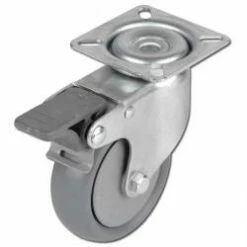 Apparate-Lenkrolle Mit Doppelstopp - Rad-Ø 50 Bis 100 Mm - Bauhöhe 71 Bis 122 Mm - Tragkraft 40 Bis 65 Kg