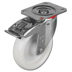 Apparate-Lenkrolle Mit Doppelstopp - Rad-Ø 80 Bis 200 Mm - Bauhöhe 100 Bis 235 Mm - Tragkraft 150 Bis 350 Kg 3 Apparate-Lenkrolle Mit Doppelstopp - Rad-Ø 80 Bis 200 Mm - Bauhöhe 100 Bis 235 Mm - Tragkraft 150 Bis 350 Kg