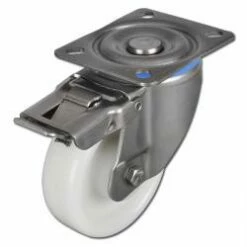 Edelstahl-Lenkrolle - Polyamidrad - Rad-Ø 80 Bis 200 Mm - Bauhöhe 108 Bis 243 Mm - Tragkraft 200 Bis 700 Kg