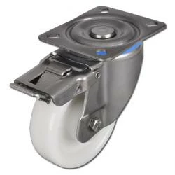 Edelstahl-Lenkrolle - Polyamidrad - Rad-Ø 80 Bis 200 Mm - Bauhöhe 108 Bis 243 Mm - Tragkraft 200 Bis 700 Kg 3 Edelstahl-Lenkrolle - Polyamidrad - Rad-Ø 80 Bis 200 Mm - Bauhöhe 108 Bis 243 Mm - Tragkraft 200 Bis 700 Kg